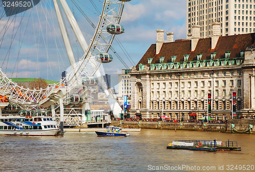 Image of The London Eye Ferris wheel in London, UK