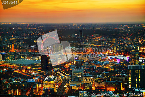 Image of Aerial overview of London