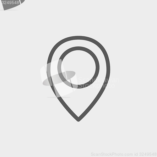 Image of Map pointer thin line icon