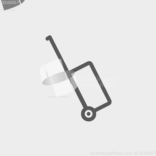 Image of Luggage carrier thin line icon