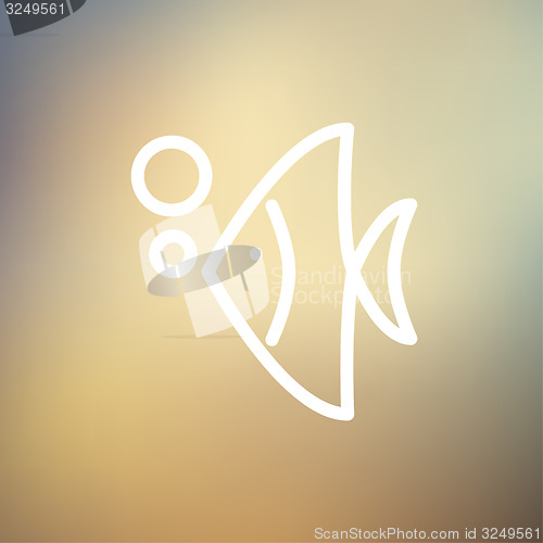 Image of Tropical fish thin line icon