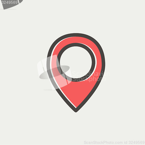 Image of Map pointer thin line icon