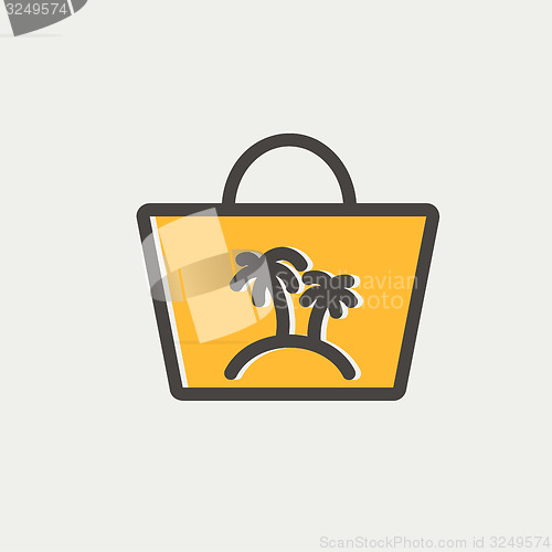 Image of Summer bag thin line icon