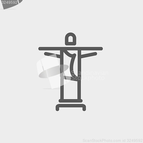 Image of Christ the Redeemer thin line icon