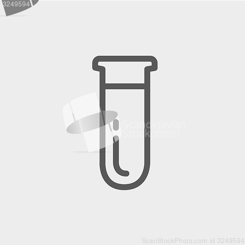 Image of Test tube thin line icon