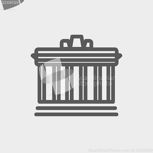Image of National Library thin line icon