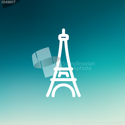 Image of Paris Tower thin line icon