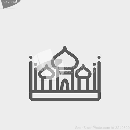 Image of Saint basil cathedral thin line icon