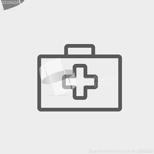 Image of First aid kit thin line icon