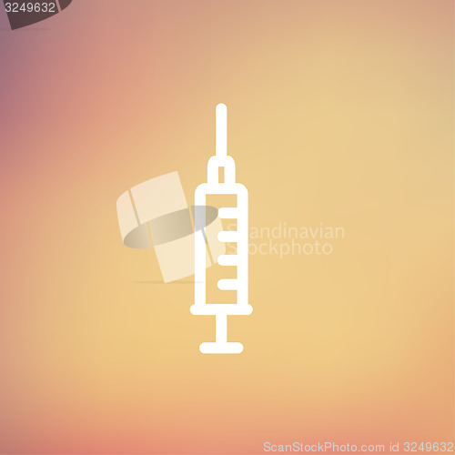 Image of Syringe thin line icon