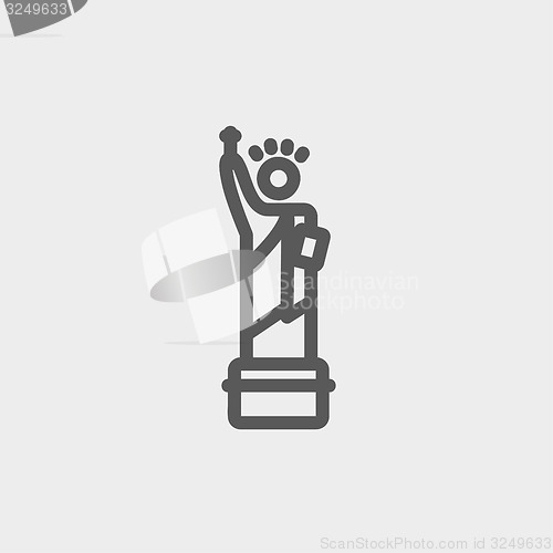 Image of Statue Of Liberty thin line icon