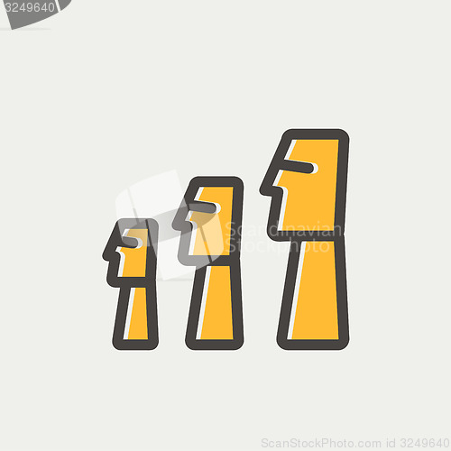 Image of Easter Island Statues thin line icon