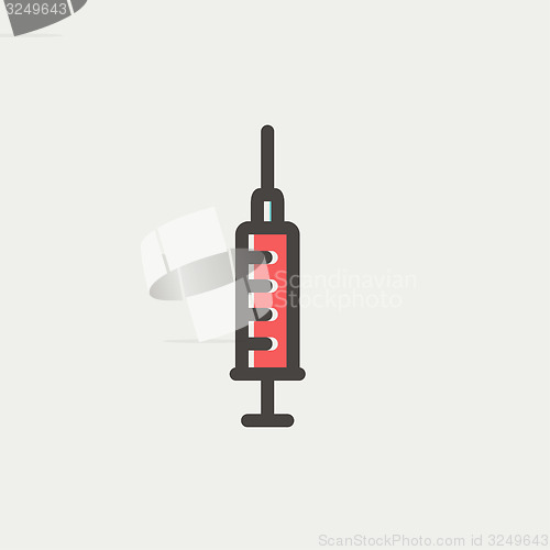 Image of Syringe thin line icon