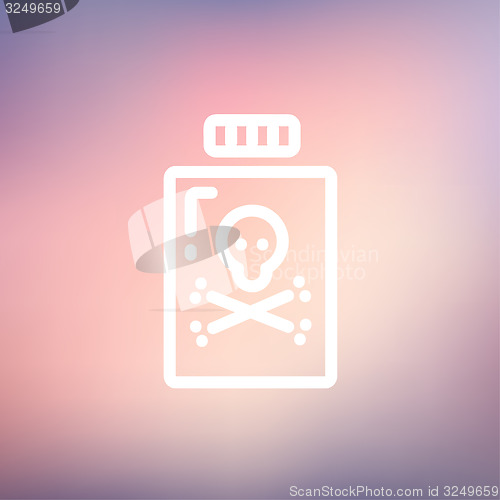 Image of Bottle of poison thin line icon