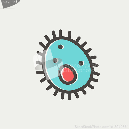 Image of Bacteria thin line icon