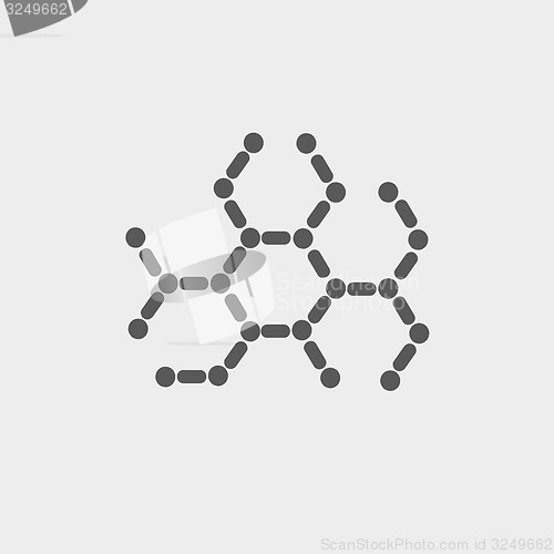 Image of DNA molecule thin line icon