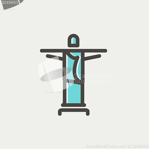 Image of Christ the Redeemer thin line icon