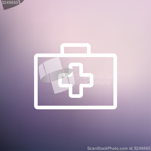 Image of First aid kit thin line icon