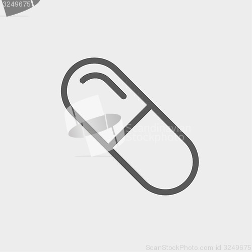 Image of Capsule pill thin line icon