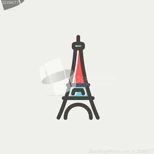 Image of Paris Tower thin line icon