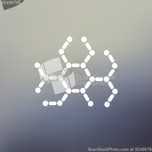 Image of DNA molecule thin line icon