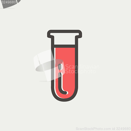 Image of Test tube thin line icon