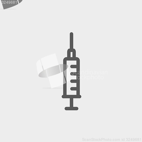 Image of Syringe thin line icon