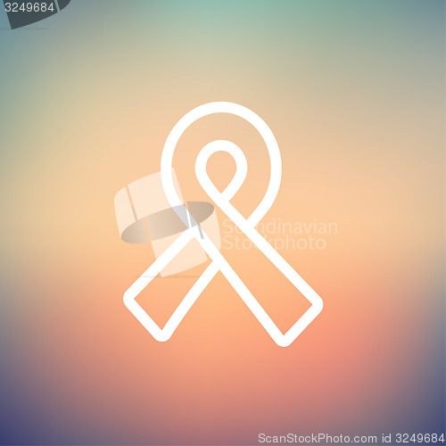 Image of Unity ribbon thin line icon