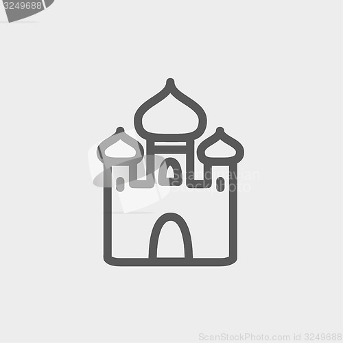 Image of Saint basil cathedral thin line icon