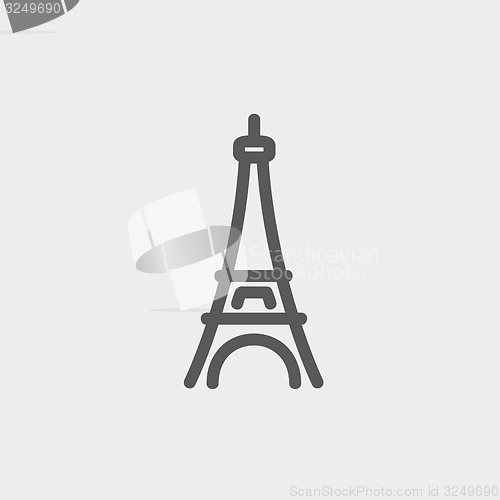 Image of Paris Tower thin line icon