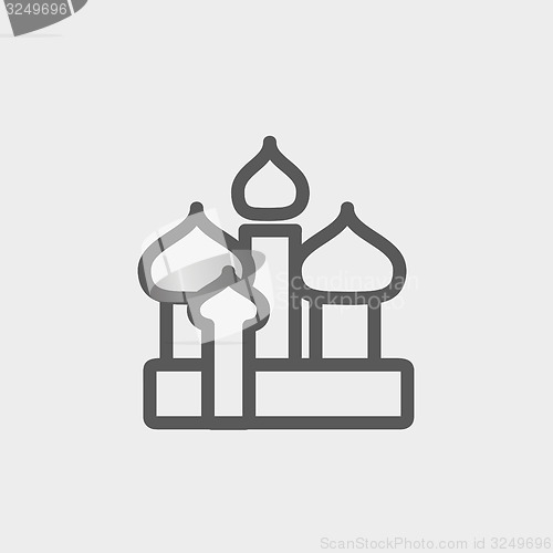 Image of Saint basil cathedral thin line icon