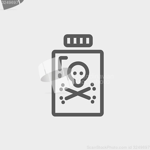 Image of Bottle of poison thin line icon