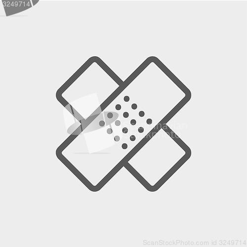 Image of Adhesive bandage thin line icon