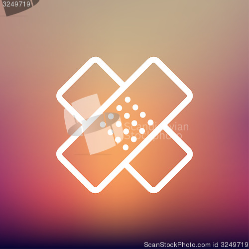 Image of Adhesive bandage thin line icon