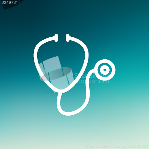 Image of Stethoscope thin line icon 