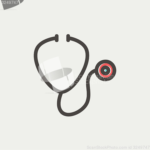 Image of Stethoscope thin line icon 