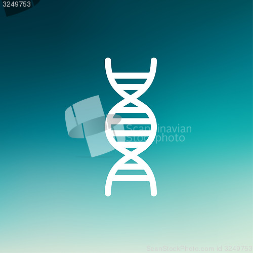 Image of DNA thin line icon