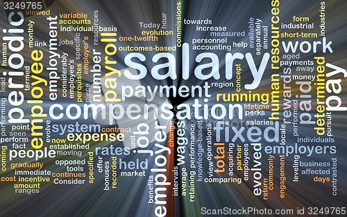 Image of Salary background concept glowing