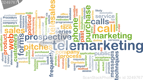 Image of Telemarketing background concept