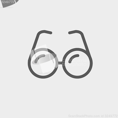 Image of Eyeglasses thin line icon