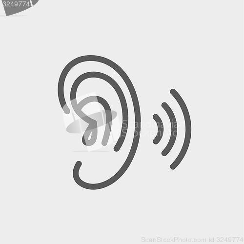 Image of Ear thin line icon