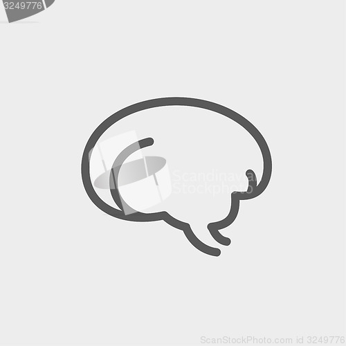 Image of Human brain thin line icon