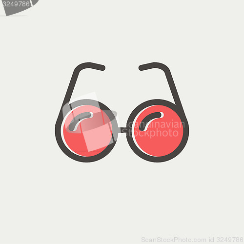 Image of Eyeglasses thin line icon