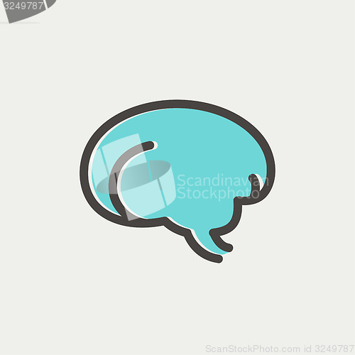 Image of Human brain thin line icon