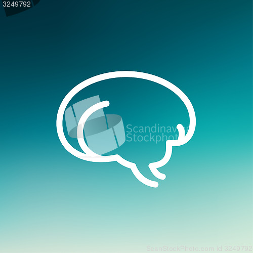 Image of Human brain thin line icon