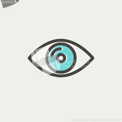 Image of Eye thin line icon