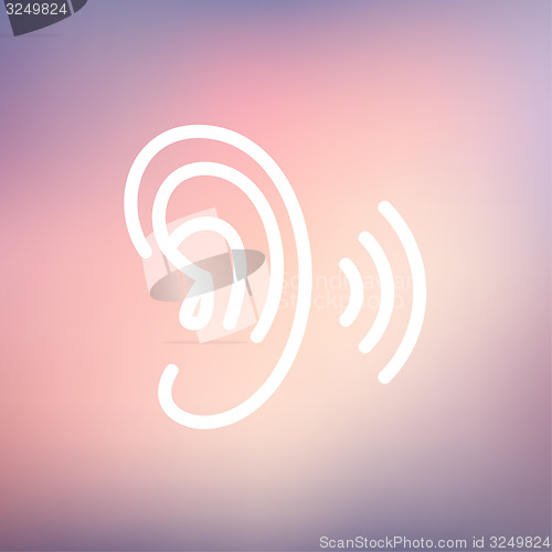 Image of Ear thin line icon