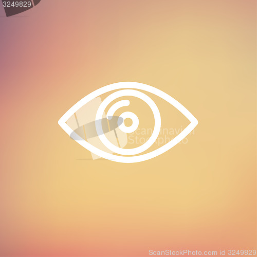 Image of Eye thin line icon