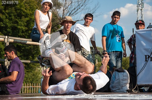 Image of Young dancer break dance