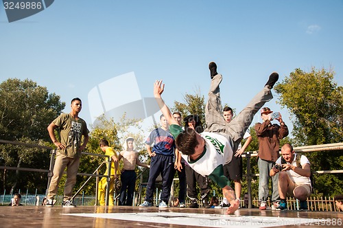 Image of Young dancer break dance